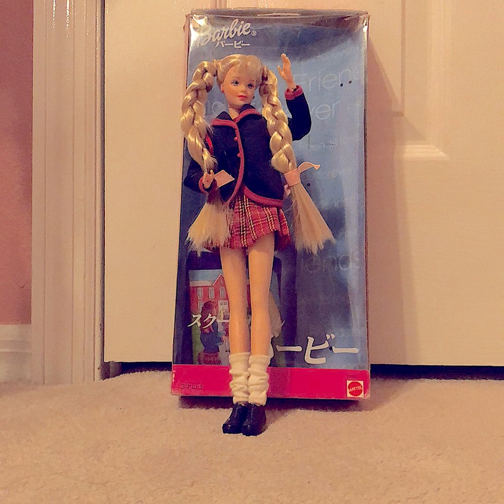 1999 Release Japanese Barbie Doll School Girl Collective Super Rare!